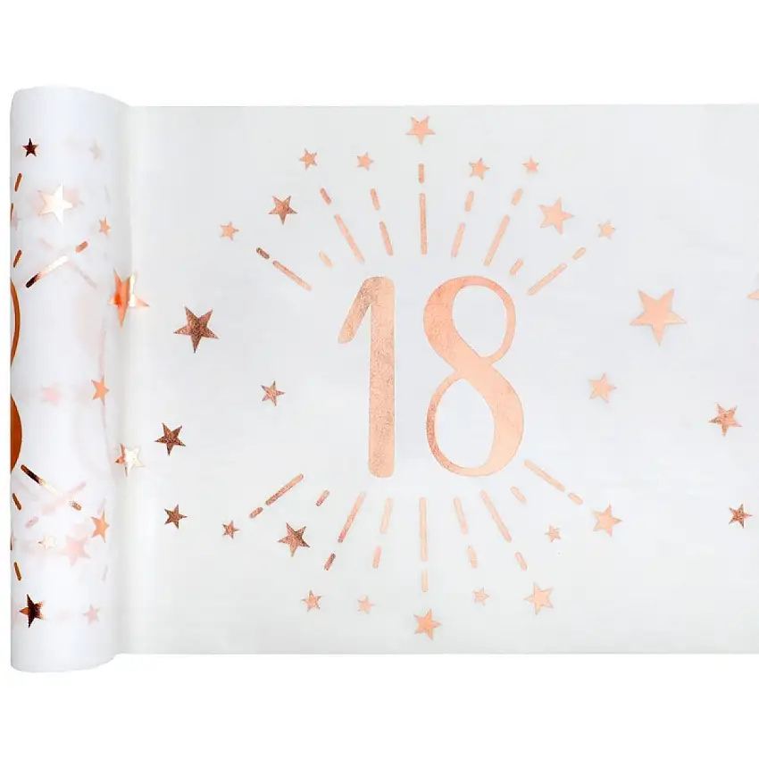 18 År Bordslöpare Vit/Roséguld