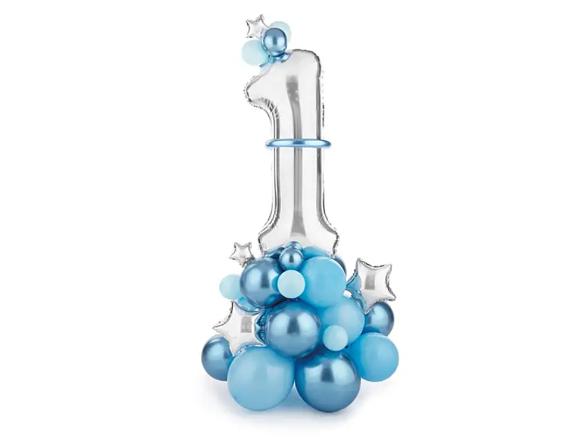 1 År Ballongfigur Ljusblå