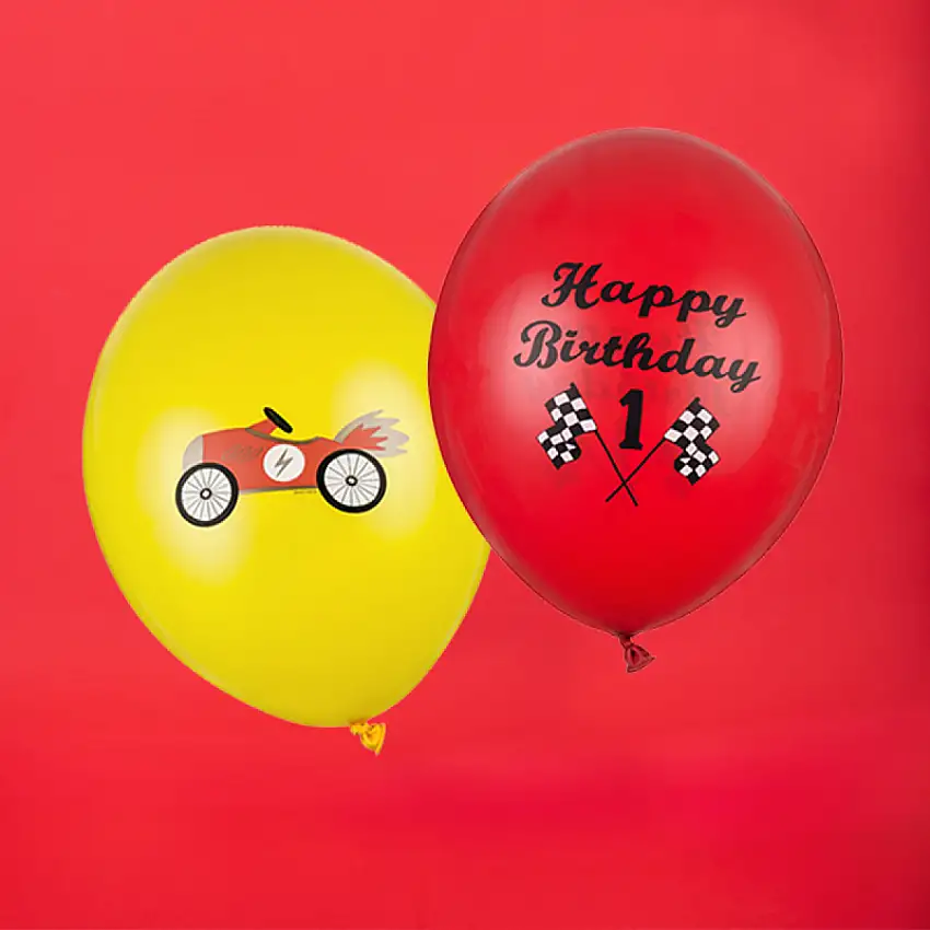 1 År Racerbil Ballonger