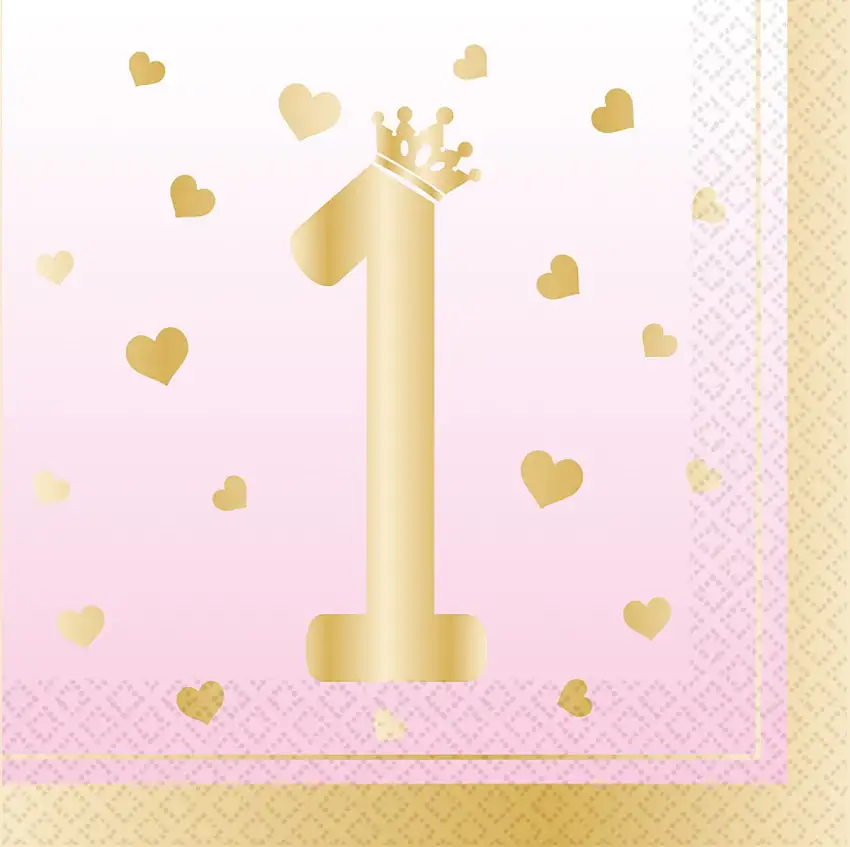 1 År Servetter Rosa