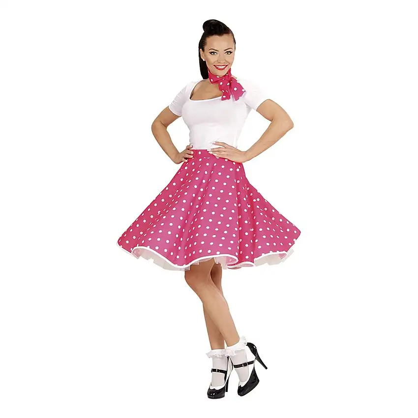 50-tals Kjol Rosa Maskeraddräkt