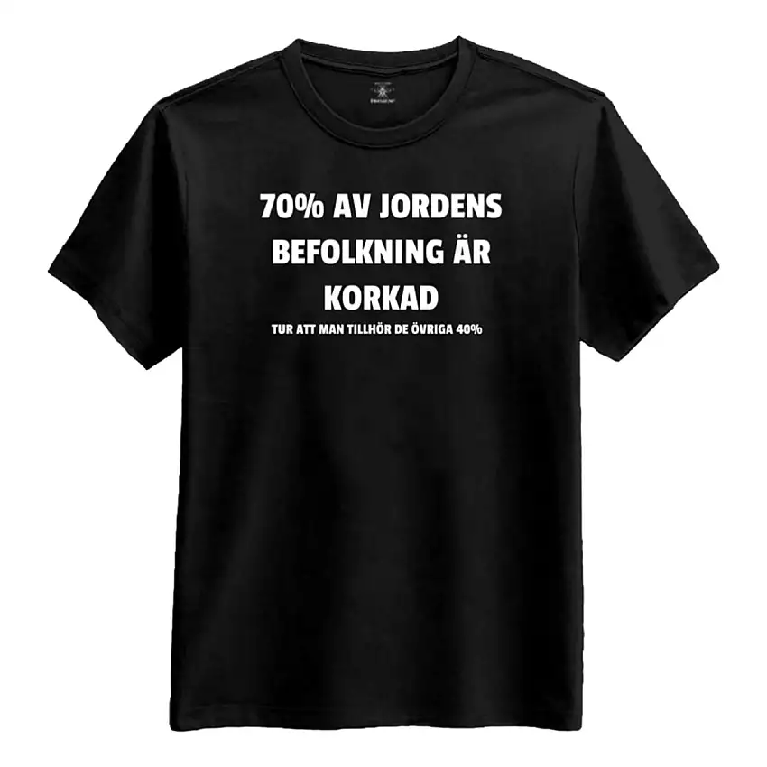 70% av Jordens Befolkning T-shirt