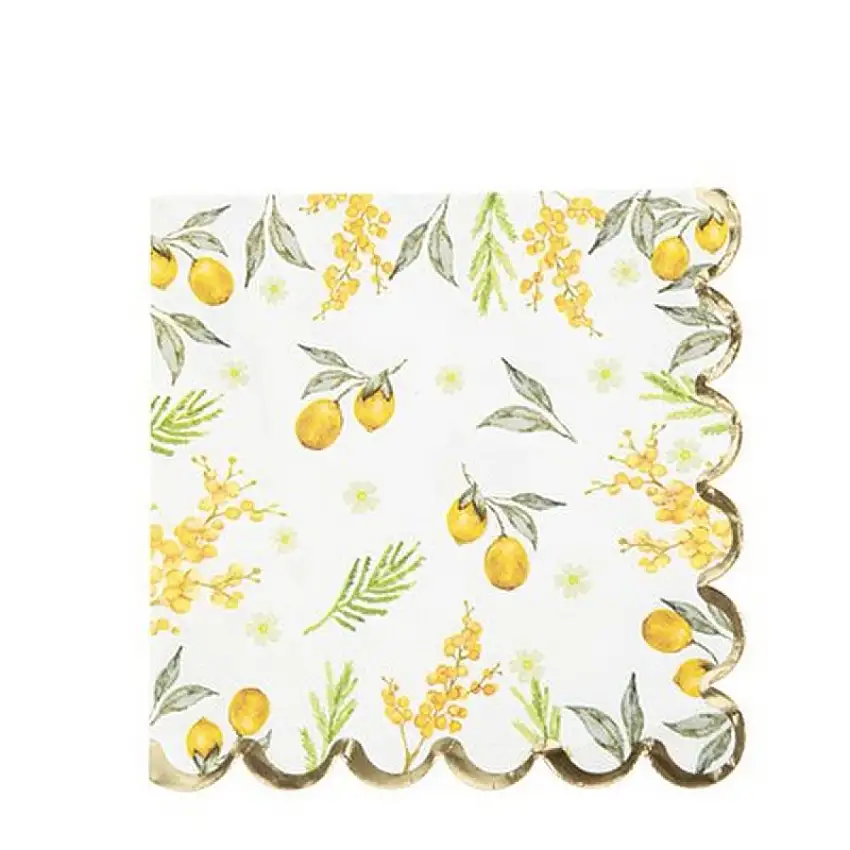 Citron Servetter Guldkant