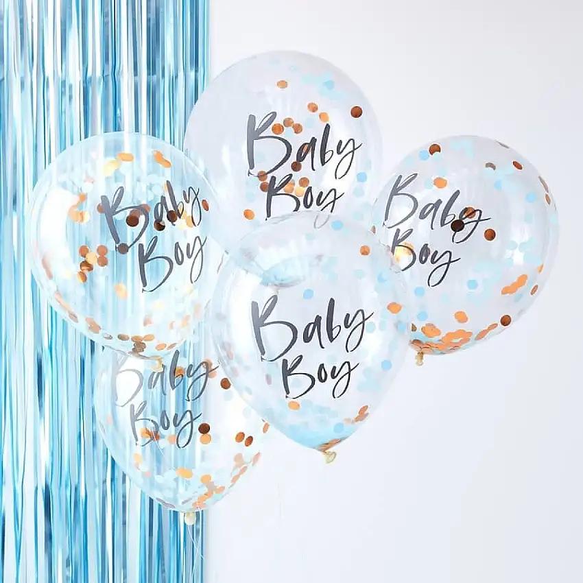 Baby Boy Konfetti Ballonger