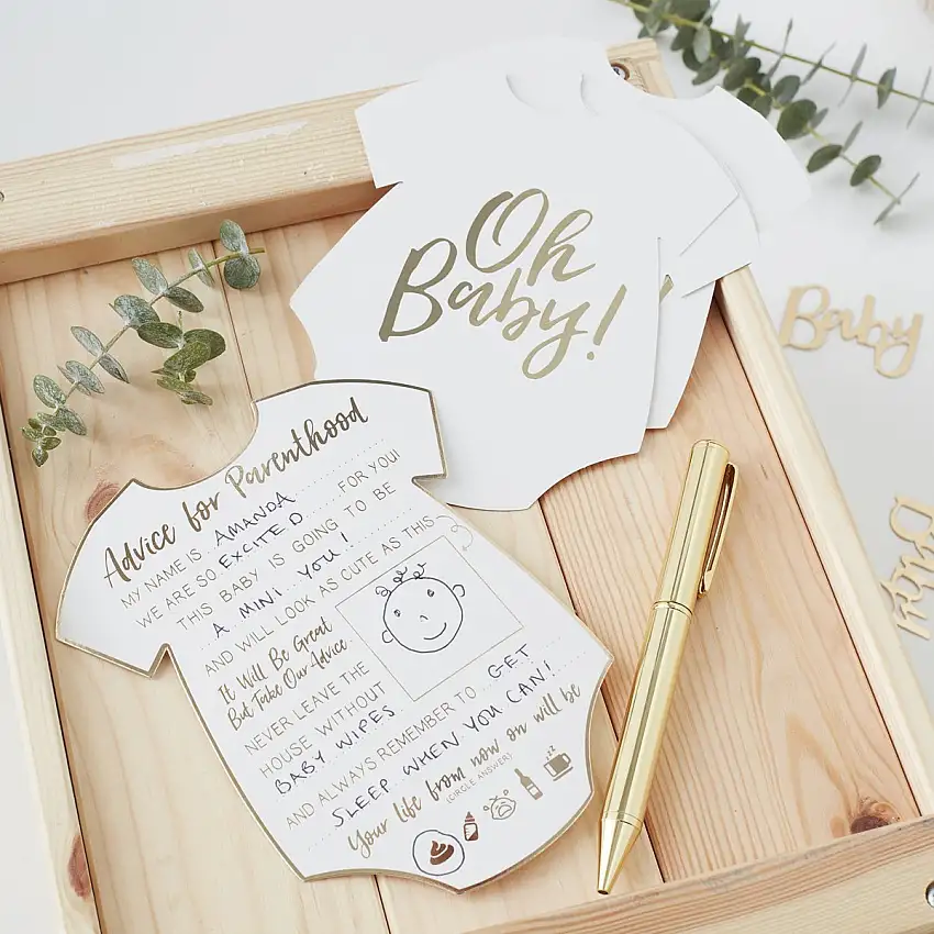 Babyshower Goda Råd Kort
