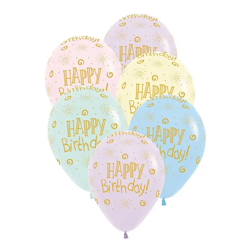 Ballonger Happy Birthday Flerfärgad
