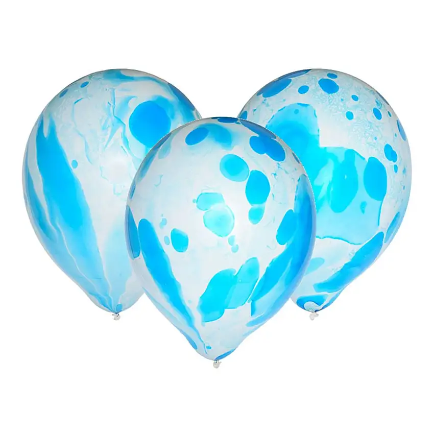 Ballonger Marmor Blå