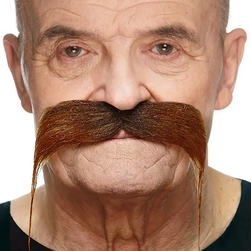 Bandit Mustasch Brun
