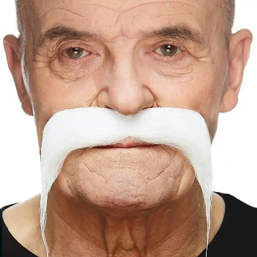 Bandit Mustasch Vit