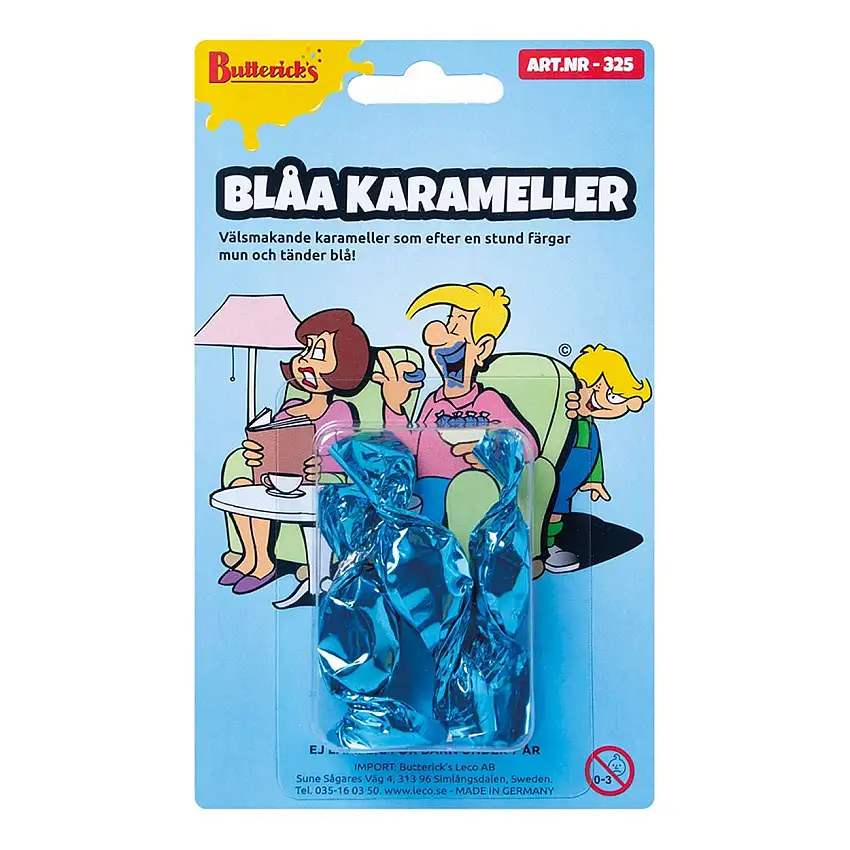 Butterick's Blåa Karameller Skämtgodis