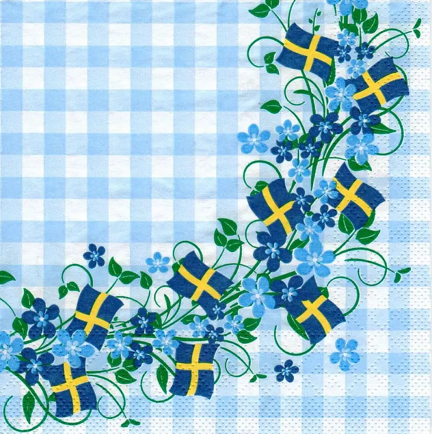 Blommor Sverige Servetter