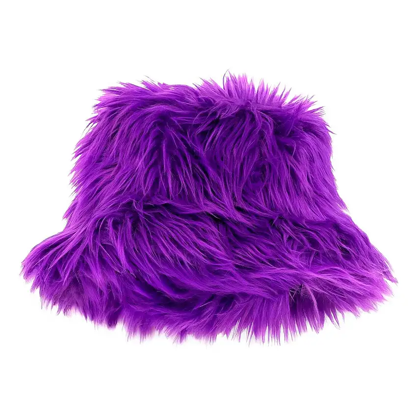 Bucket Hat Fluffig Lila