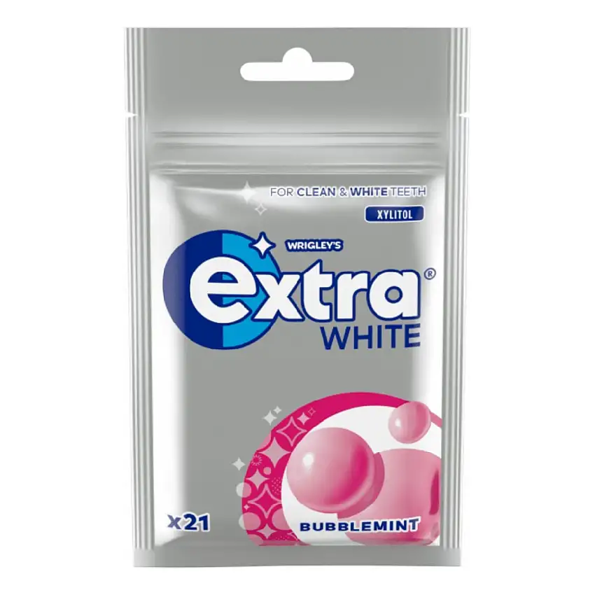 Extra White Bubblemint Tuggummin