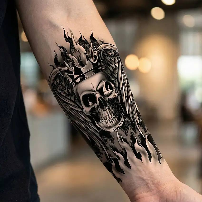 Dödskalle Falsk Tatuering