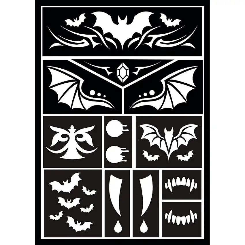 Vampyr Sminkschablon