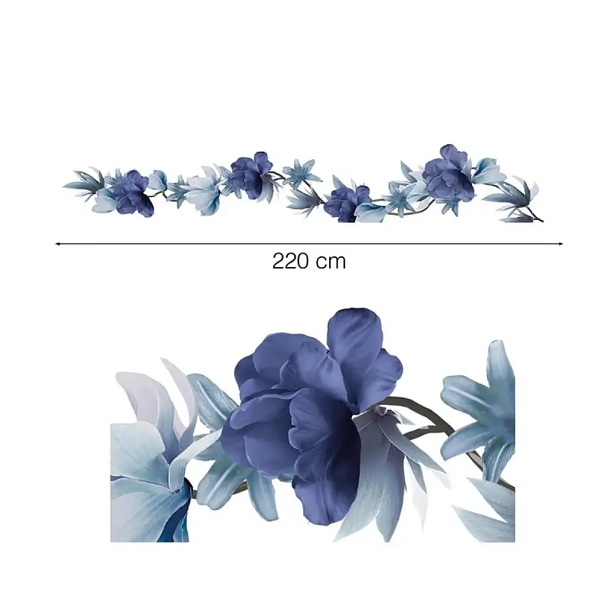 Blomstergirlang Blå/Grå