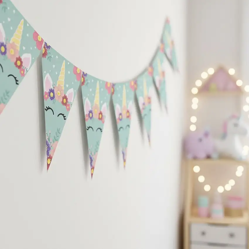 Unicorn Blomma Girlang