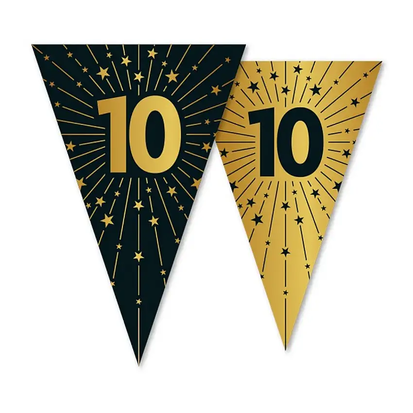 10 År Golden Celebrations Vimpelgirlang