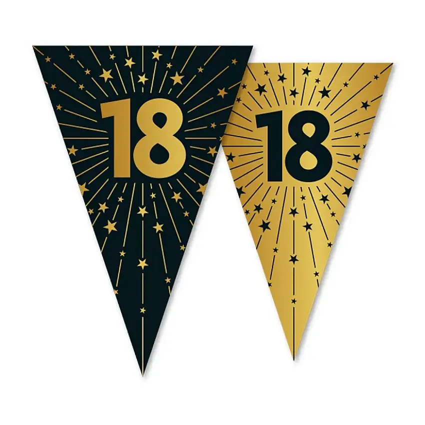 18 År Golden Celebrations Vimpelgirlang