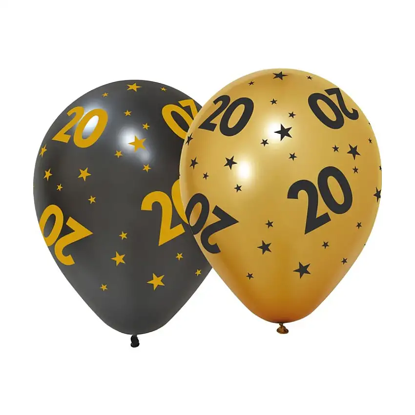 20 År Golden Celebrations Latexballonger