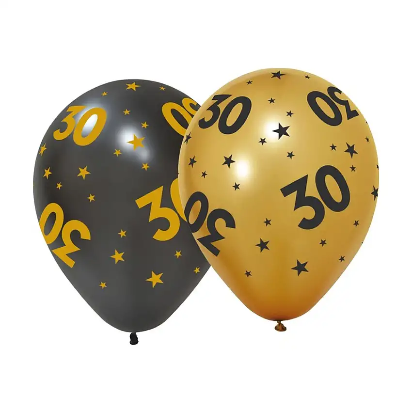 30 År Golden Celebrations Latexballonger