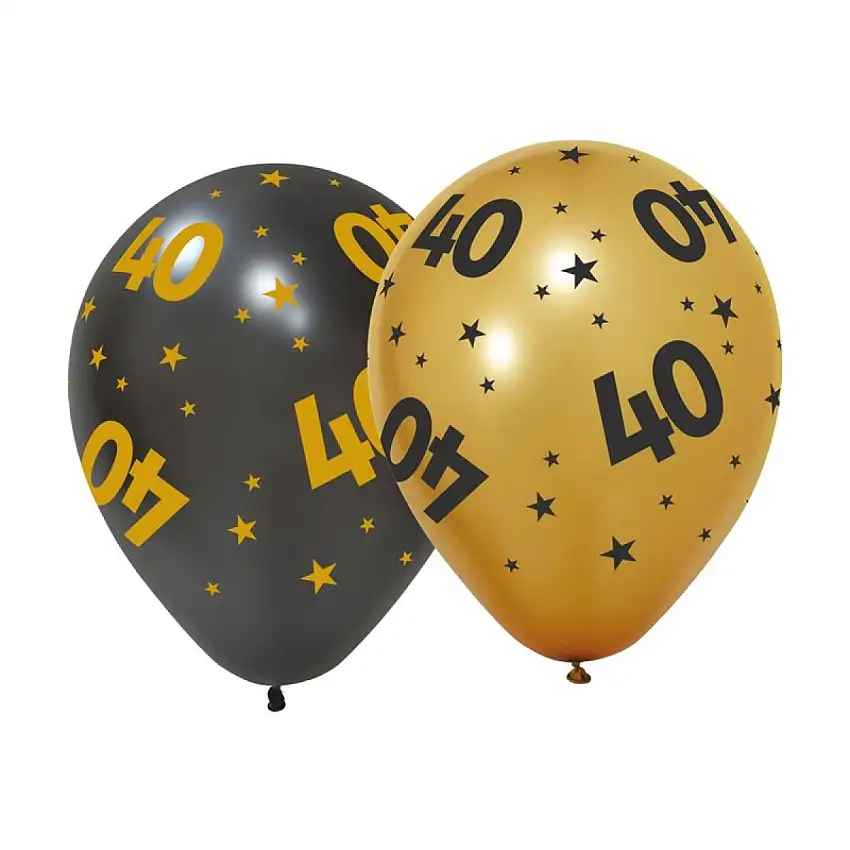 40 År Golden Celebrations Latexballonger