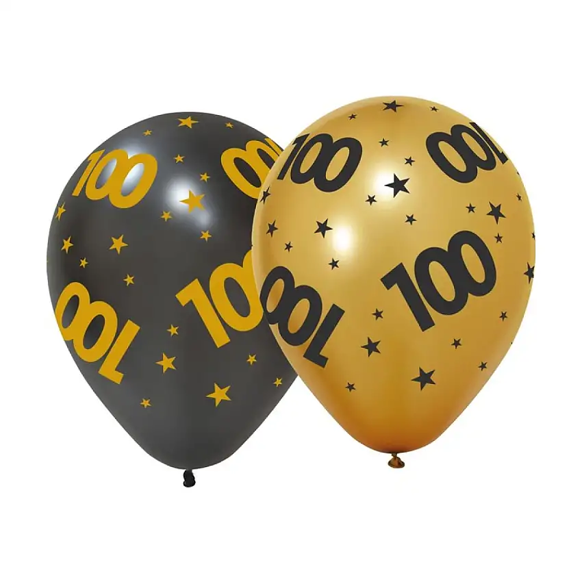 100 År Golden Celebrations Latexballonger