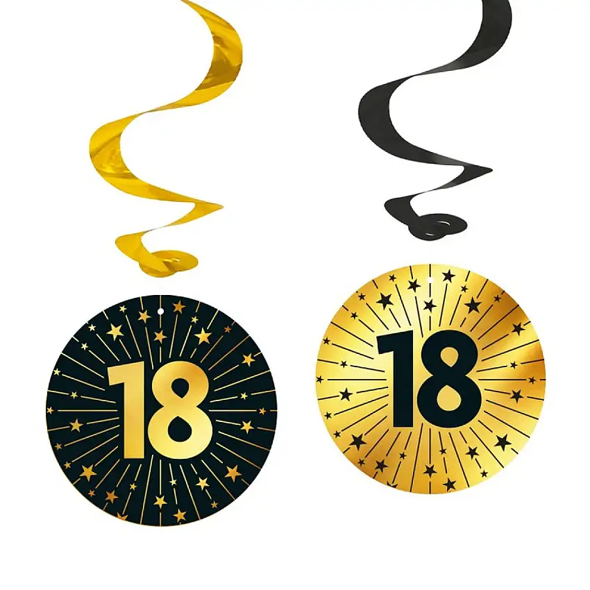 18 År Golden Celebrations Swirls