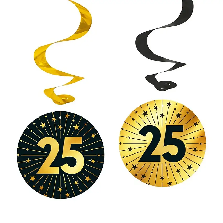 25 År Golden Celebrations Swirls