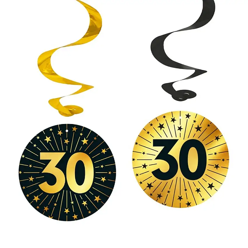 30 År Golden Celebrations Swirls