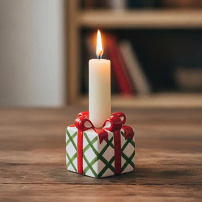 Julklapp Keramik Ljusstake