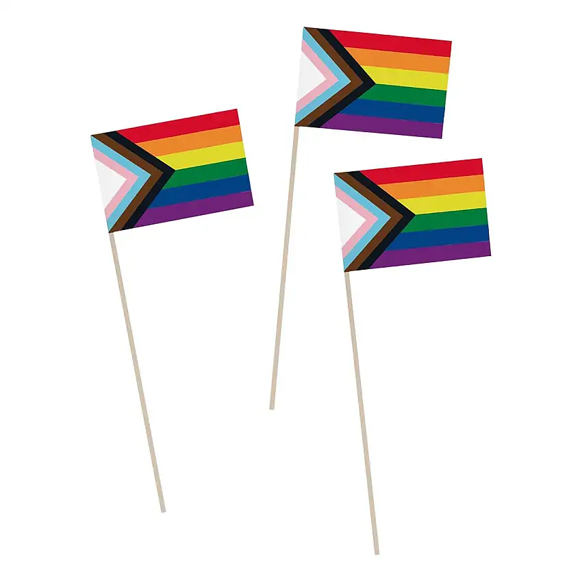 Handflaggor Progress Pride