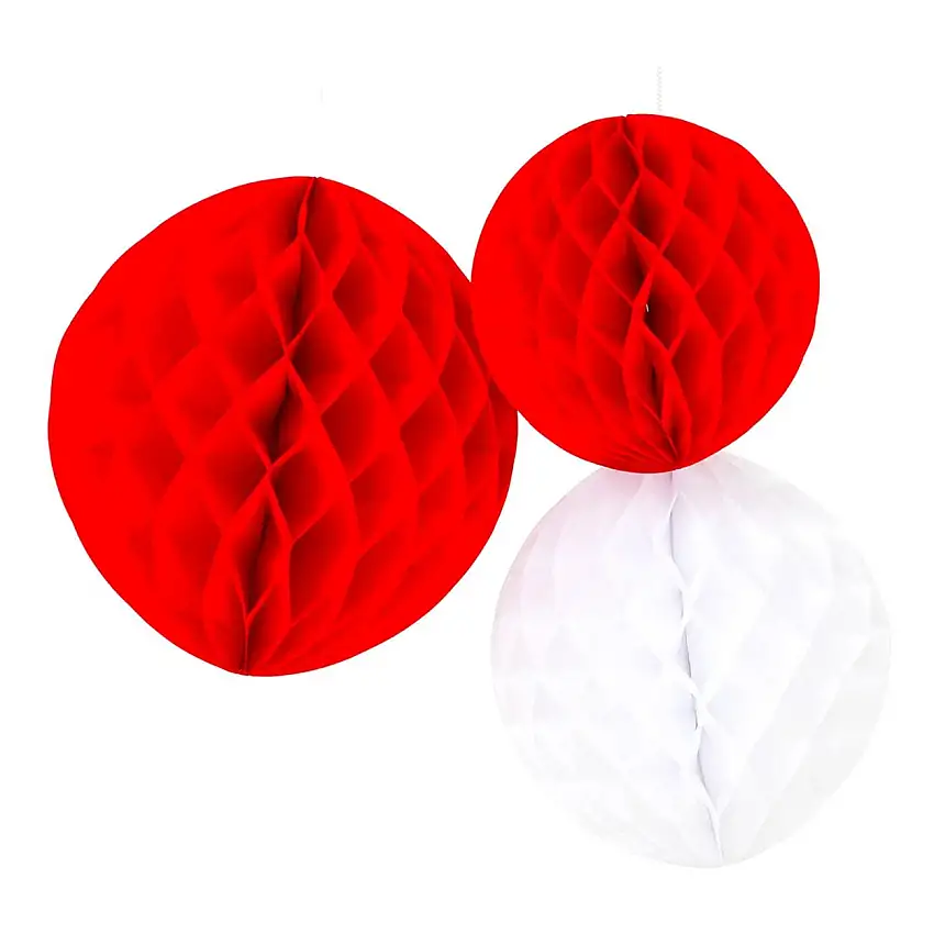 Honeycombs Röd/Vit