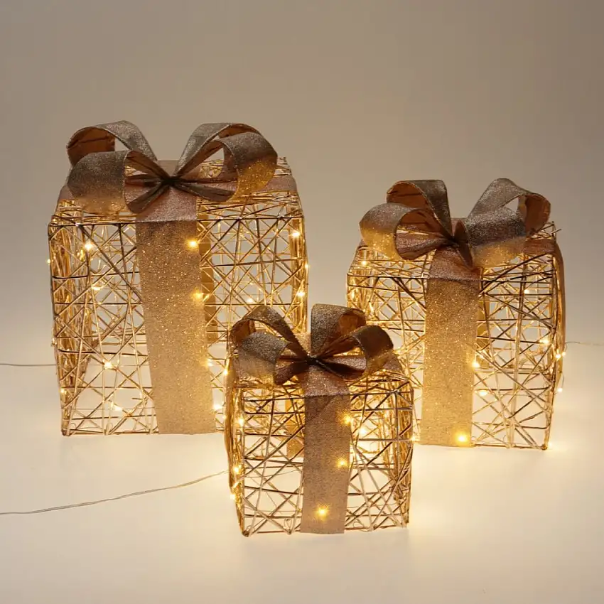 LED Julklappar Champagne