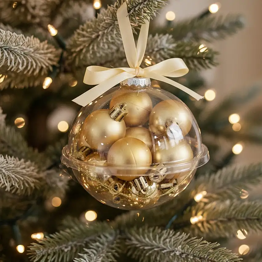 Mini Julgranskulor i Julgranskula Guld