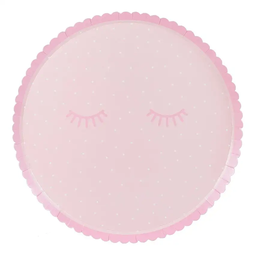 Papperstallrikar Polka Dot Rosa