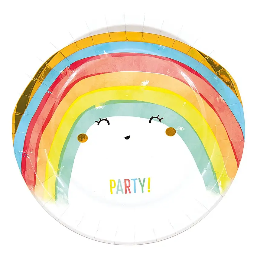 Papperstallrikar Rainbow Party