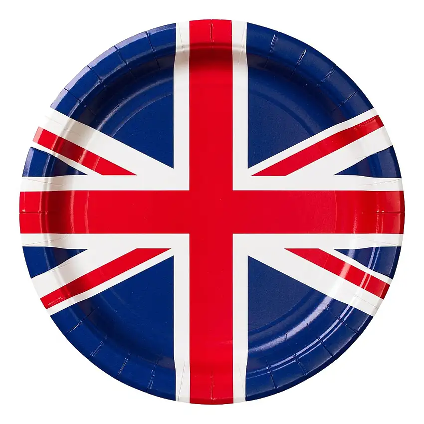 Papperstallrikar Brittiska Flaggan