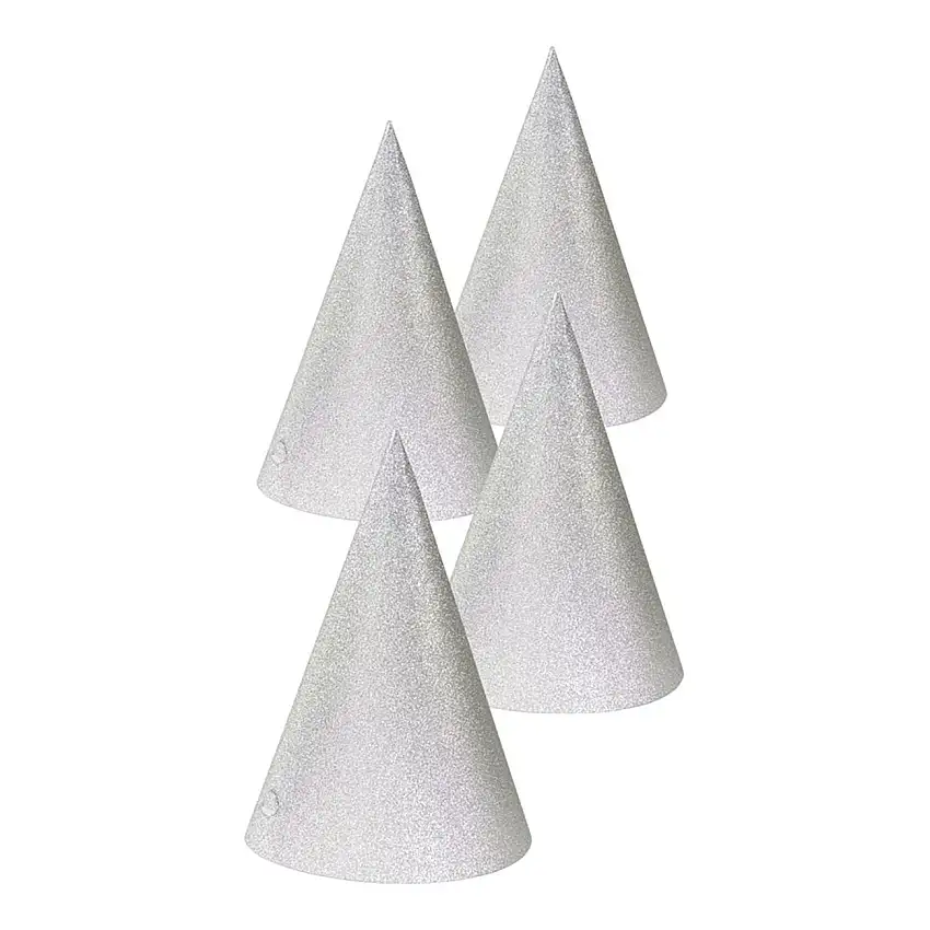 Partyhattar Silver Glitter