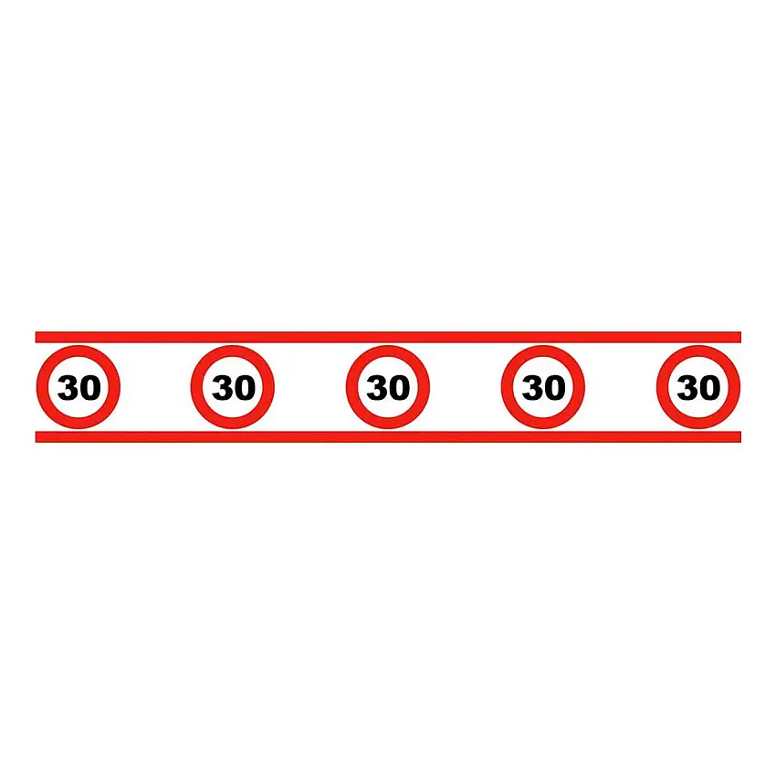 Avspärrningsband Trafikskylt 30
