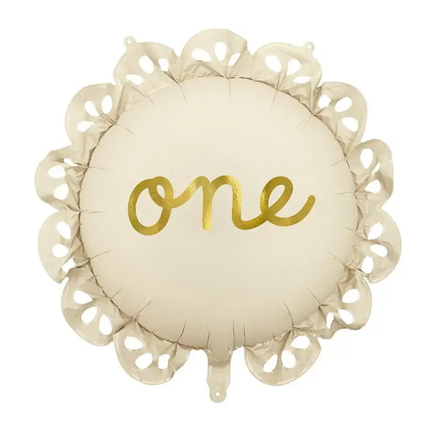 1 År "One" Rund Folieballong