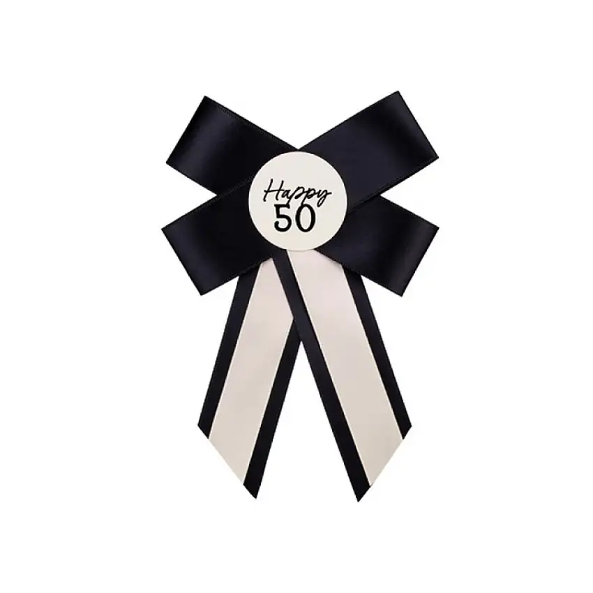 50th Birthday Prisrosett Svart/Vit
