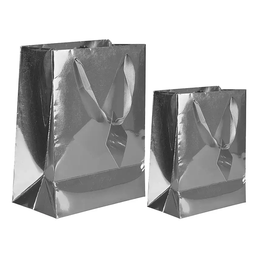 Presentpåse Folie Silver