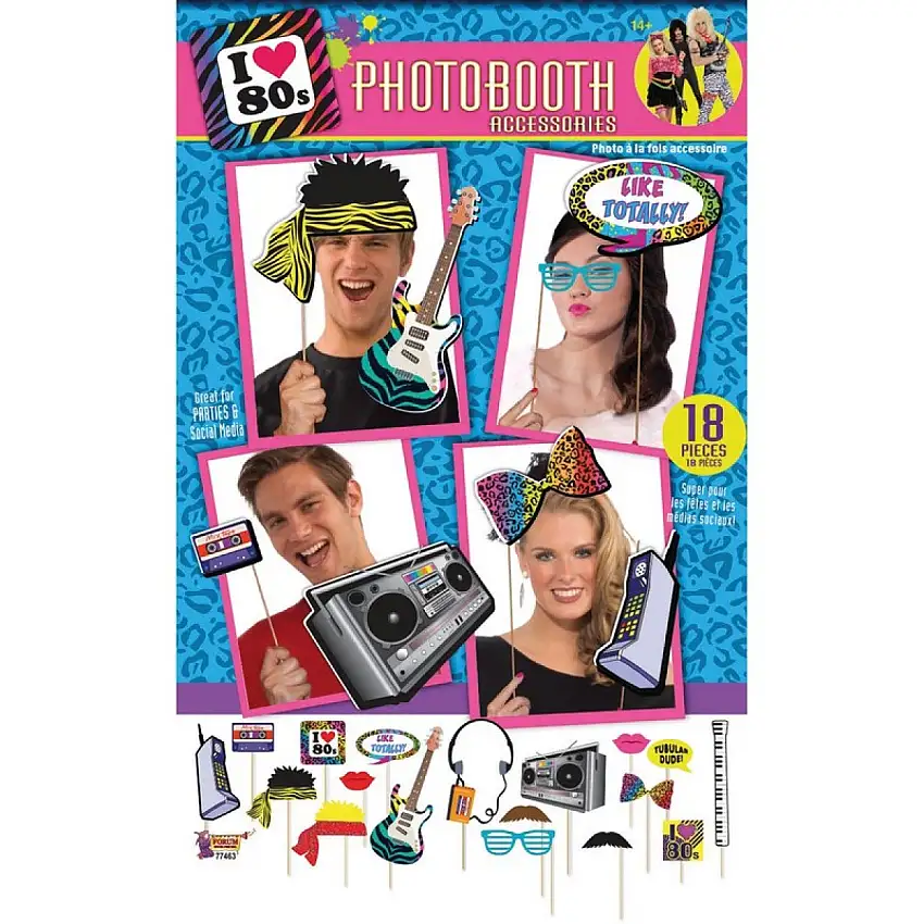 80-tal Photobooth Selfie Props