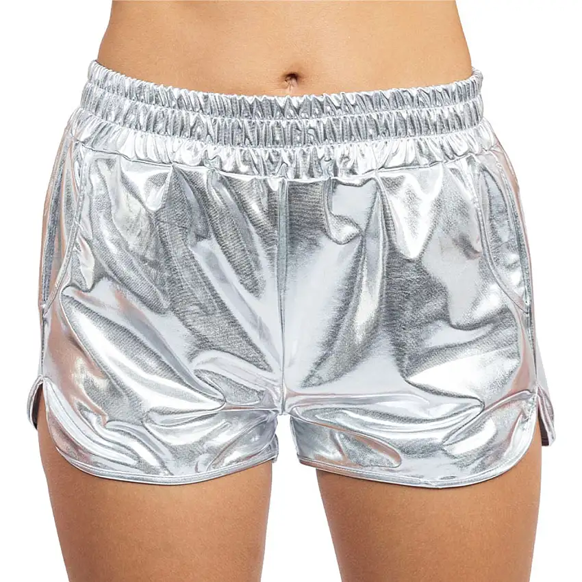 Shorts Metallic Silver