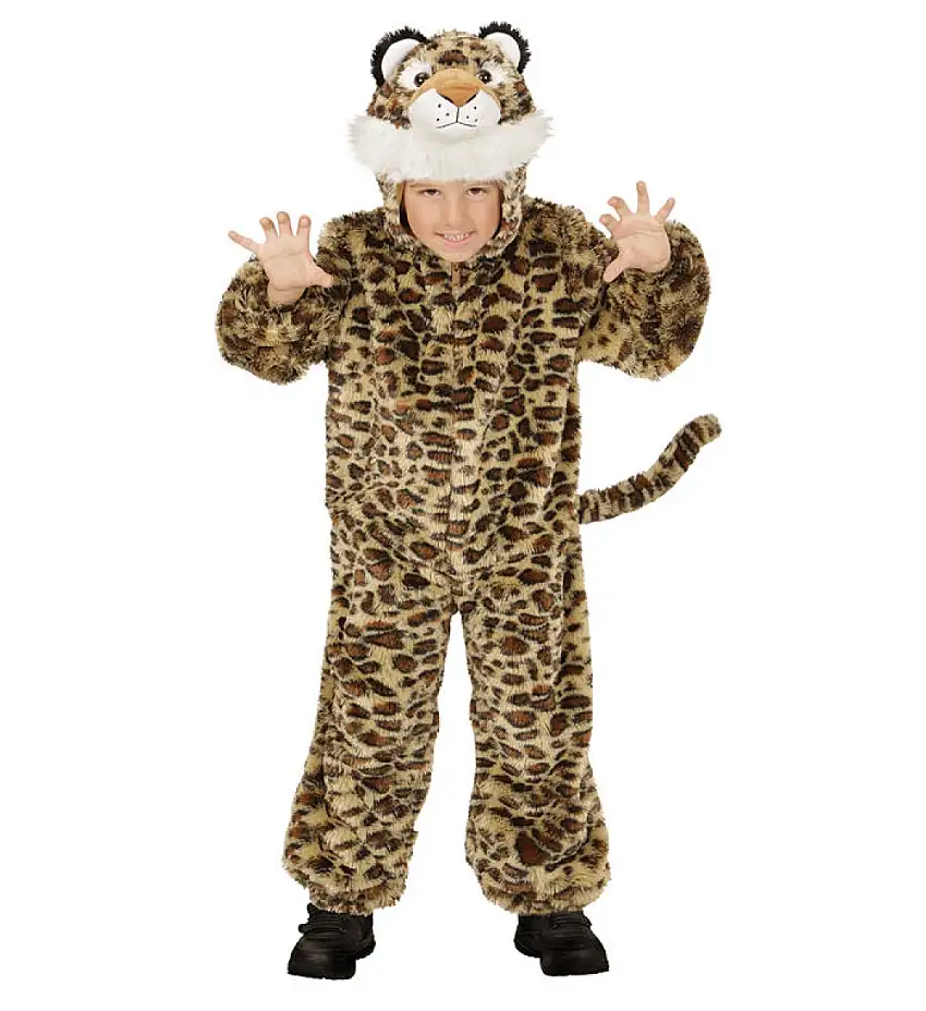 Mjuk Leopard Barndräkt
