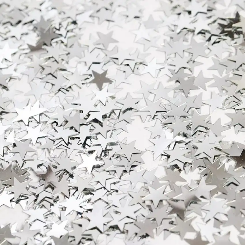 Stjärnor Konfetti Silver