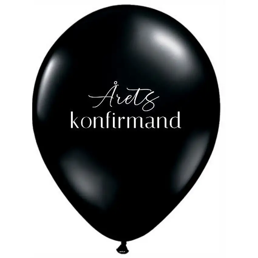 Årets Konfirmand Ballonger Svarta