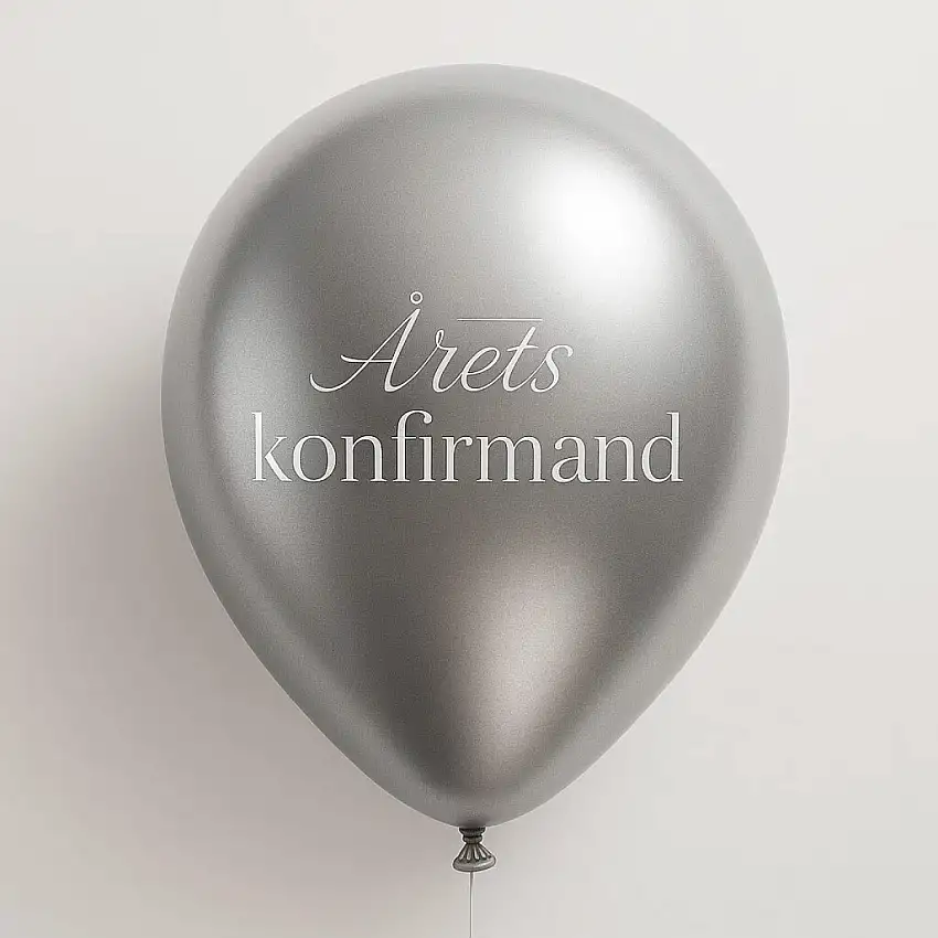 Årets Konfirmand Ballonger Silver