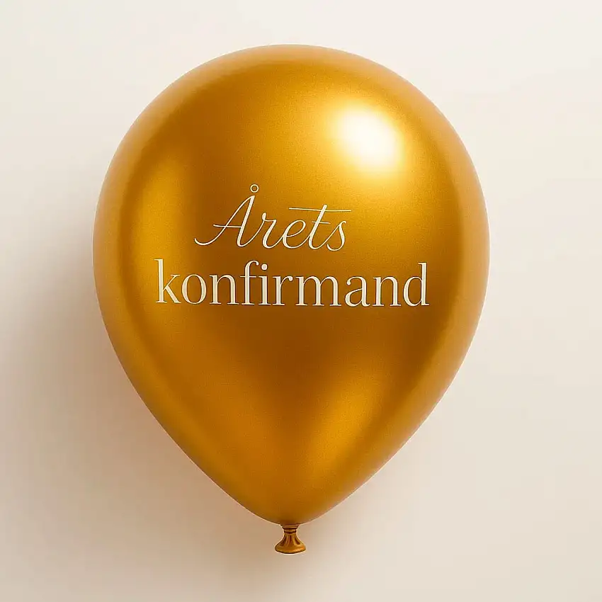 Årets Konfirmand Ballonger Guld